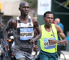 A Two Man Race: Kipsang and Desisa